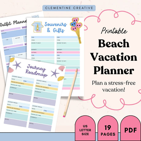 printable beach vacation planner